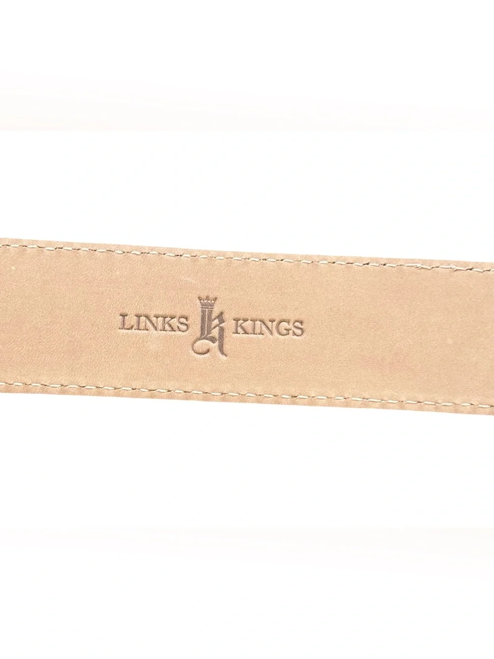 Links & Kings Italian Nubuck Leather Golf Belt Burgundy Handcrafted 50 XL XXL 46